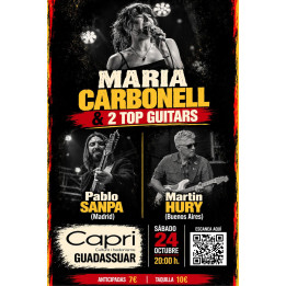 María Carbonell & 2 Top Guitars